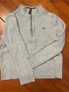 Vineyard Vines Boy’s Heather Gray Half-Zip Sweater